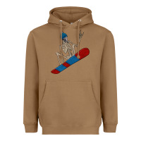 Toasted Coconut skeleton snowboard Heavyweight Hoodie - FaDigitalArtStudio