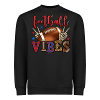 Black Football vibes red and blue Heavyweight Sweatshirt - HowdyJamesFarm