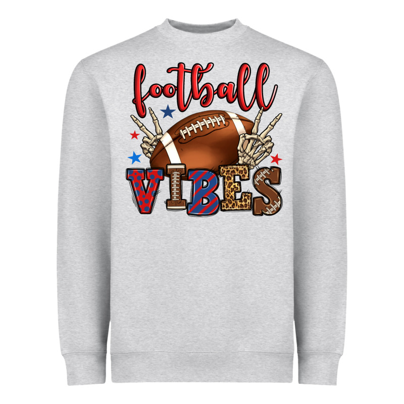Football Vibes Red And Blue Heavyweight Sweatshirt by HowdyJamesFarm | Teevron
