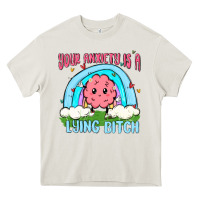 Cream your anxiety is a lying bitch Heavy Core Tee - MaliasSmallBusiness