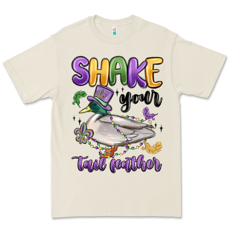 Shake Your Tail Feather Mardi Gras Premium Tee by MaliasSmallBusiness | Teevron