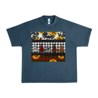 Midnight Navy christmas trees and sunflowers Urban Heavy Tee - Jasminsmagicworld