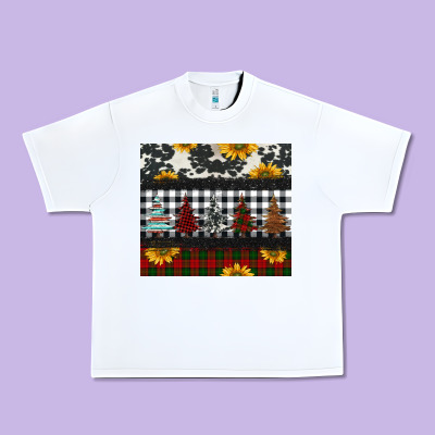 Christmas Trees And Sunflowers Urban Heavy Tee Designed By Jasminsmagicworld