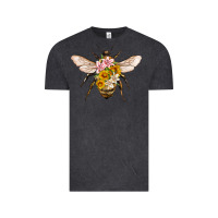 Vintage Black bee with flowers Vintage Tee - Artiststas