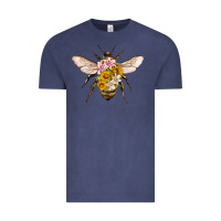 Vintage Denim bee with flowers Vintage Tee - Artiststas