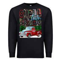 Black Small Town Christmas Premium Sweatshirt - FaDigitalArtStudio