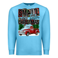 Ocean Blue Small Town Christmas Premium Sweatshirt - FaDigitalArtStudio