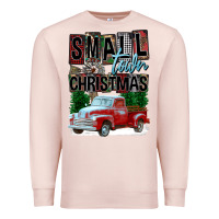 Pale Pink Small Town Christmas Premium Sweatshirt - FaDigitalArtStudio
