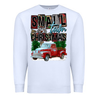 White Small Town Christmas Premium Sweatshirt - FaDigitalArtStudio