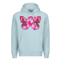 Blue Mist Cancer butterfly Premium Hoodie - FaDigitalArtStudio