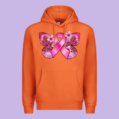 Cancer Butterfly Premium Hoodie Designed By Fadigitalartstudio