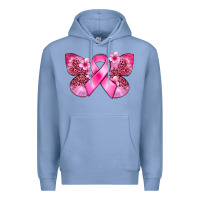 Colony Blue Cancer butterfly Premium Hoodie - FaDigitalArtStudio