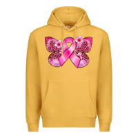 Mustard Cancer butterfly Premium Hoodie - FaDigitalArtStudio