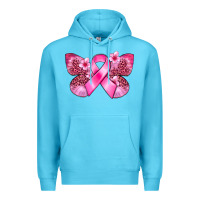 Ocean Blue Cancer butterfly Premium Hoodie - FaDigitalArtStudio