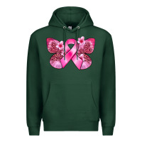 Sports Green Cancer butterfly Premium Hoodie - FaDigitalArtStudio