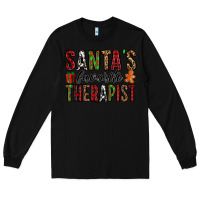Black santa's favorite therapist Long Sleeve Tee - Jasminsmagicworld
