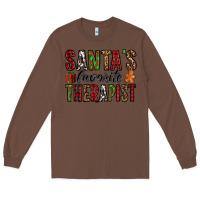 Chestnut santa's favorite therapist Long Sleeve Tee - Jasminsmagicworld