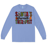 Colony Blue santa's favorite therapist Long Sleeve Tee - Jasminsmagicworld