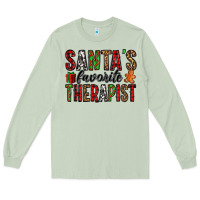 Matcha santa's favorite therapist Long Sleeve Tee - Jasminsmagicworld