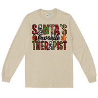 Mushroom santa's favorite therapist Long Sleeve Tee - Jasminsmagicworld