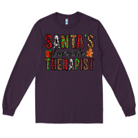 Plum santa's favorite therapist Long Sleeve Tee - Jasminsmagicworld