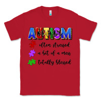 Red i'm a hot mess always stressed and proudly autism Classic Tee - Artiststas