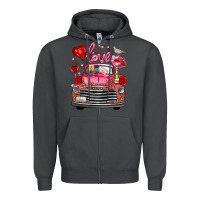 Smoke Western Valentines Day Truck Love Bird Letter Zipper Hoodie - FaDigitalArtStudio