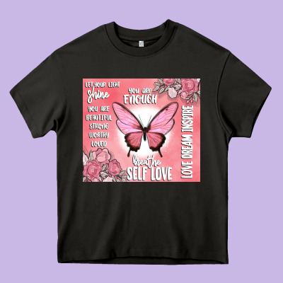 Self Love Heavy Core Tee Designed By Maliassmallbusiness