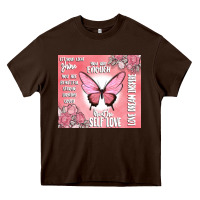 Chocolate Brown self love Heavy Core Tee - MaliasSmallBusiness