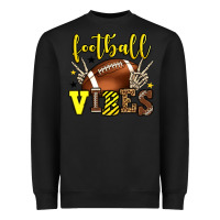 Black Football vibes yellow and black team color Heavyweight Sweatshirt - HowdyJamesFarm