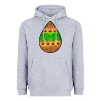 Heather Grey halloween pumpkin teardrop Heavyweight Hoodie - BundleAndBundleShop