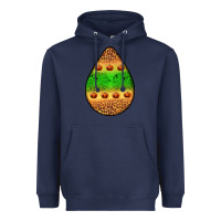 Navy halloween pumpkin teardrop Heavyweight Hoodie - BundleAndBundleShop