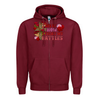 Burgundy This is how i fight my battles Valentine's Day Zipper Hoodie - FaDigitalArtStudio
