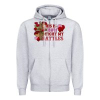 Heather Grey This is how i fight my battles Valentine's Day Zipper Hoodie - FaDigitalArtStudio