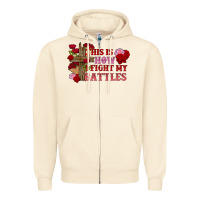 Sandshell This is how i fight my battles Valentine's Day Zipper Hoodie - FaDigitalArtStudio