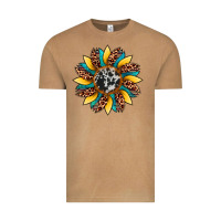 Vintage Camel sunflower cowhide leopard Vintage Tee - Artiststas