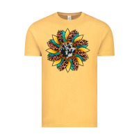 Vintage Mustard sunflower cowhide leopard Vintage Tee - Artiststas
