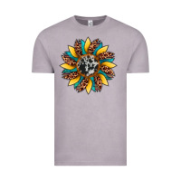 Vintage Zinc sunflower cowhide leopard Vintage Tee - Artiststas