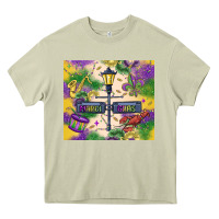 Mossy mardi gras street lights Heavy Core Tee - MaliasSmallBusiness