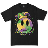 Black smiley face mardi gras Premium Tee - MaliasSmallBusiness