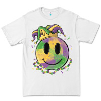 White smiley face mardi gras Premium Tee - MaliasSmallBusiness