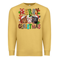 Antique Gold Merry christmas calfs Premium Sweatshirt - FaDigitalArtStudio