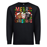 Black Merry christmas calfs Premium Sweatshirt - FaDigitalArtStudio