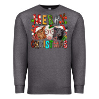 Charcoal Heather Merry christmas calfs Premium Sweatshirt - FaDigitalArtStudio