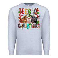 Heather Grey Merry christmas calfs Premium Sweatshirt - FaDigitalArtStudio