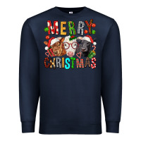 Navy Merry christmas calfs Premium Sweatshirt - FaDigitalArtStudio