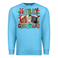 Ocean Blue Merry christmas calfs Premium Sweatshirt - FaDigitalArtStudio