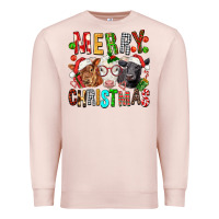 Pale Pink Merry christmas calfs Premium Sweatshirt - FaDigitalArtStudio