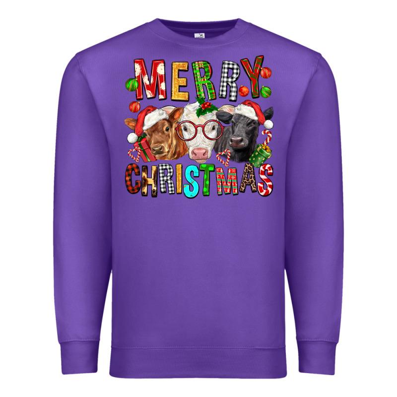 Merry Christmas Calfs Premium Sweatshirt by FaDigitalArtStudio | Teevron