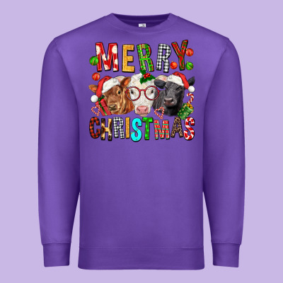 Merry Christmas Calfs Premium Sweatshirt Designed By Fadigitalartstudio